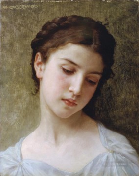  Bouguereau Arte - Estudio Tete de Jeune fille Realismo William Adolphe Bouguereau